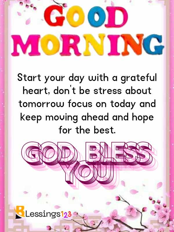 An Inspirational Good Morning Blessings image