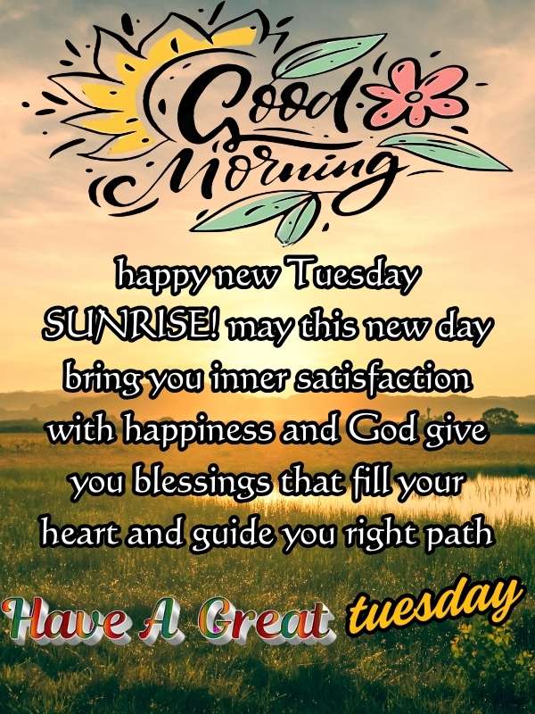 Tuesday morning sunrise blessings