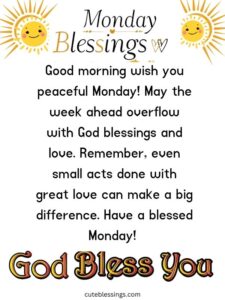 120+ Monday Blessings, Prayers and Quotes with Images to Start a New Week