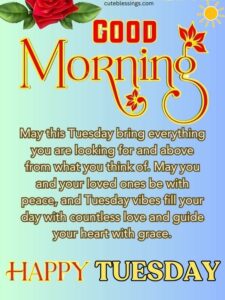 120+ Tuesday Blessings, Quotes and Prayers with Images