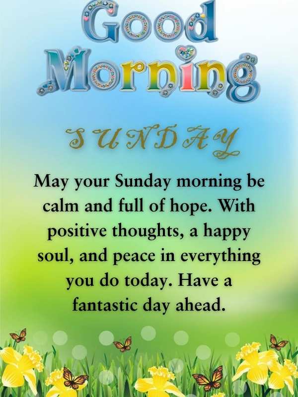 Sunday Morning Blessings Image