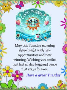 Good Morning Tuesday Blessings with Quotes, Prayers & Wishes