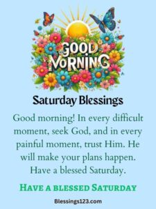 Good Morning Saturday Blessings