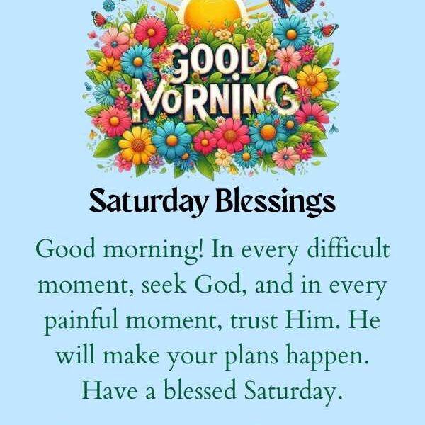 Good Morning Saturday Blessings