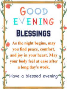 Beautiful Good Evening Blessings
