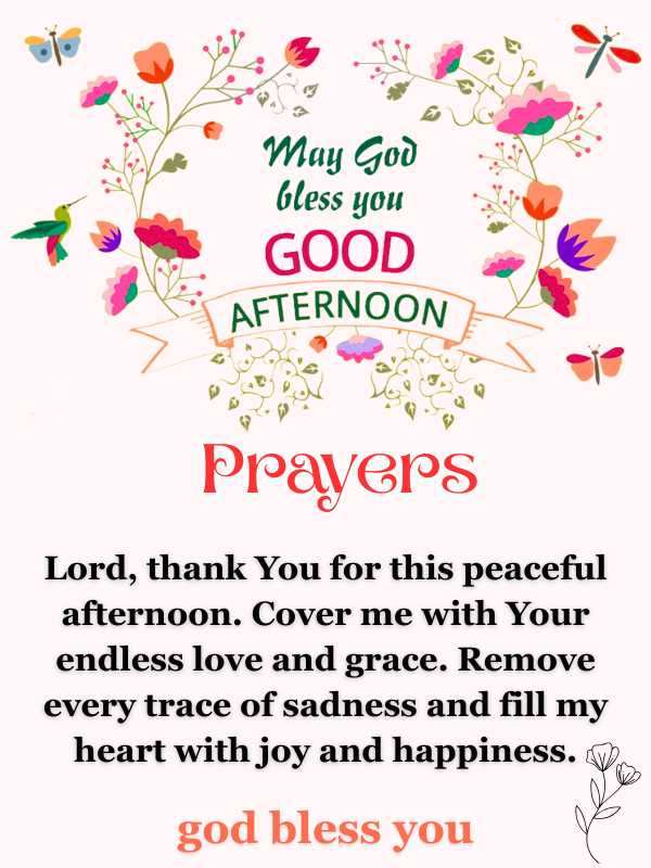 Good Afternoon Blessings and Prayers