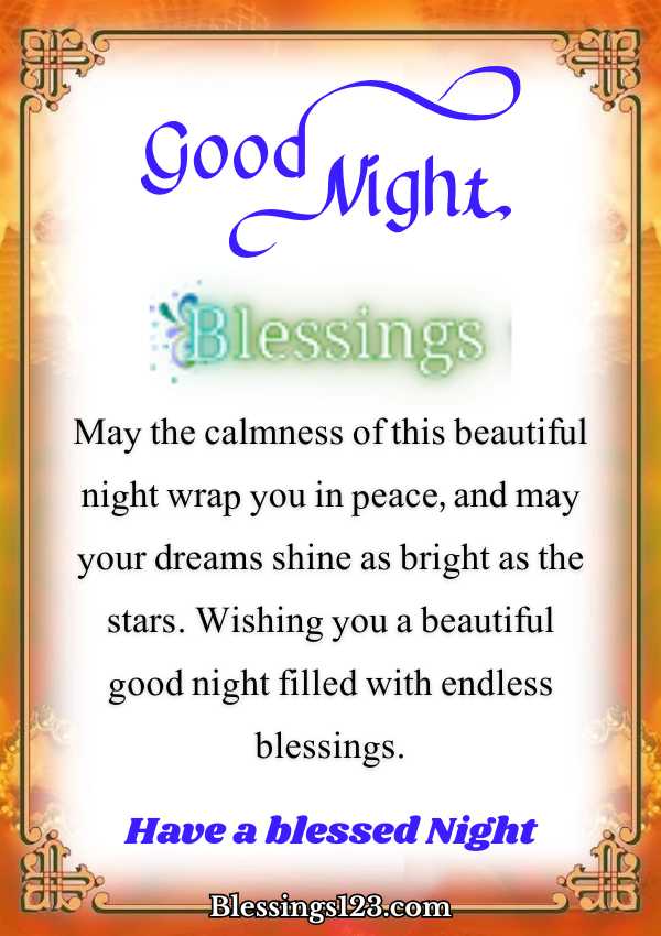 Good Night Blessings, Prayers, Quotes, and Sweet Messages