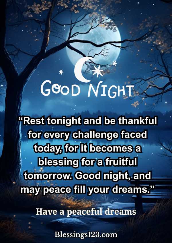 Good Night Blessings Quotes