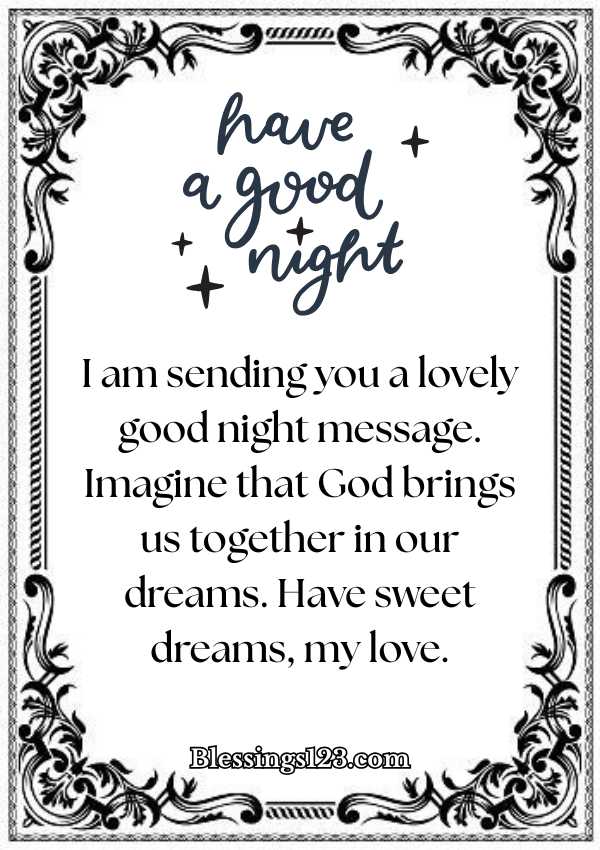 Sweet Wishes for a Good Night